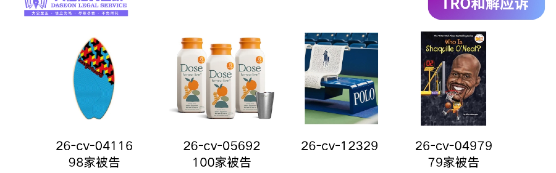 277家成被告！Dose一款保健品凭啥一告就是100家？Boogie冲浪板也一锅端98家！