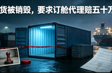 货被销毁要求订舱代理赔五十万，判决还真赔了。